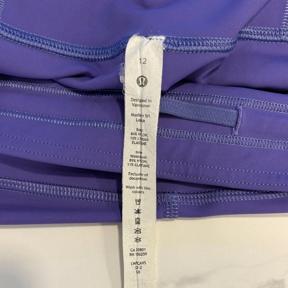 Lululemon Base Pace High Rise Shorts 6” ~ 12 ~ Charged Indigo